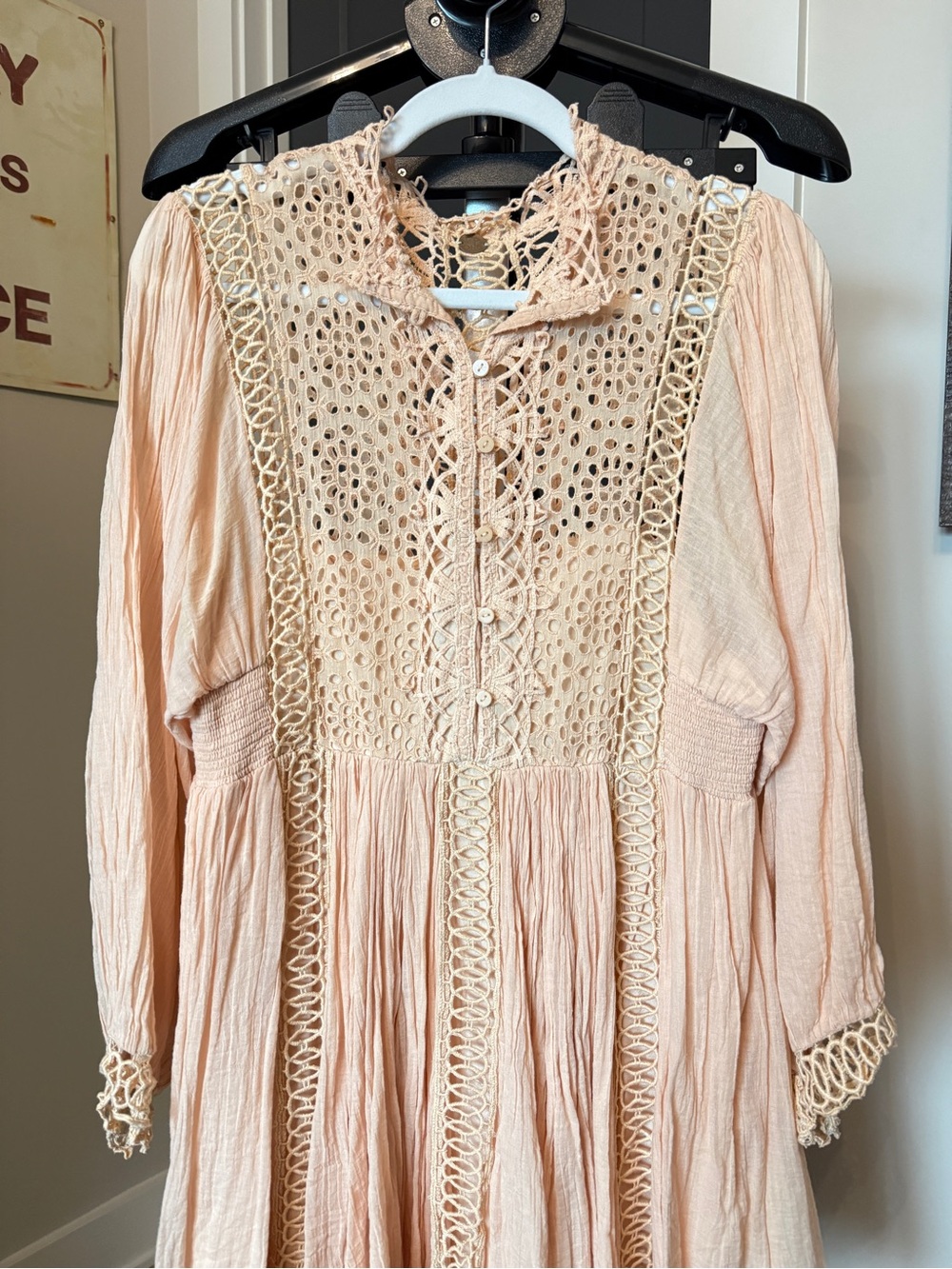 Free People peach dress- medium - Picture 6 of 8